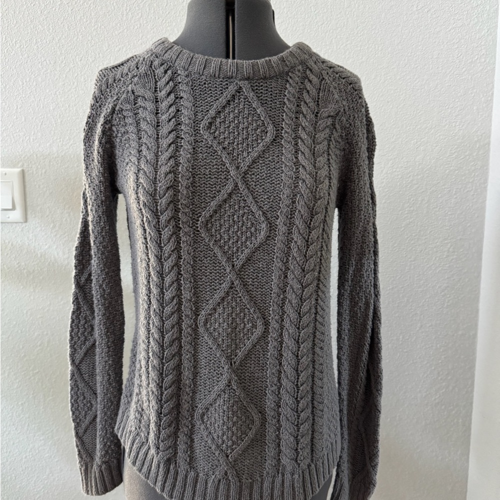 Zara Charcoal Cable Knit Sweater